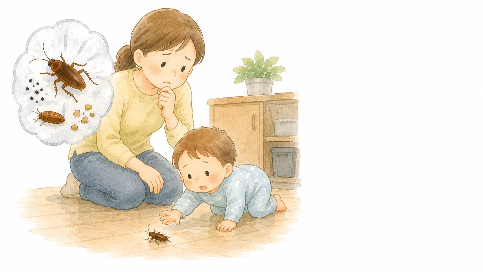 子育て家庭へ｜ゴキブリ 赤ちゃん 危険で見落としやすい注意点